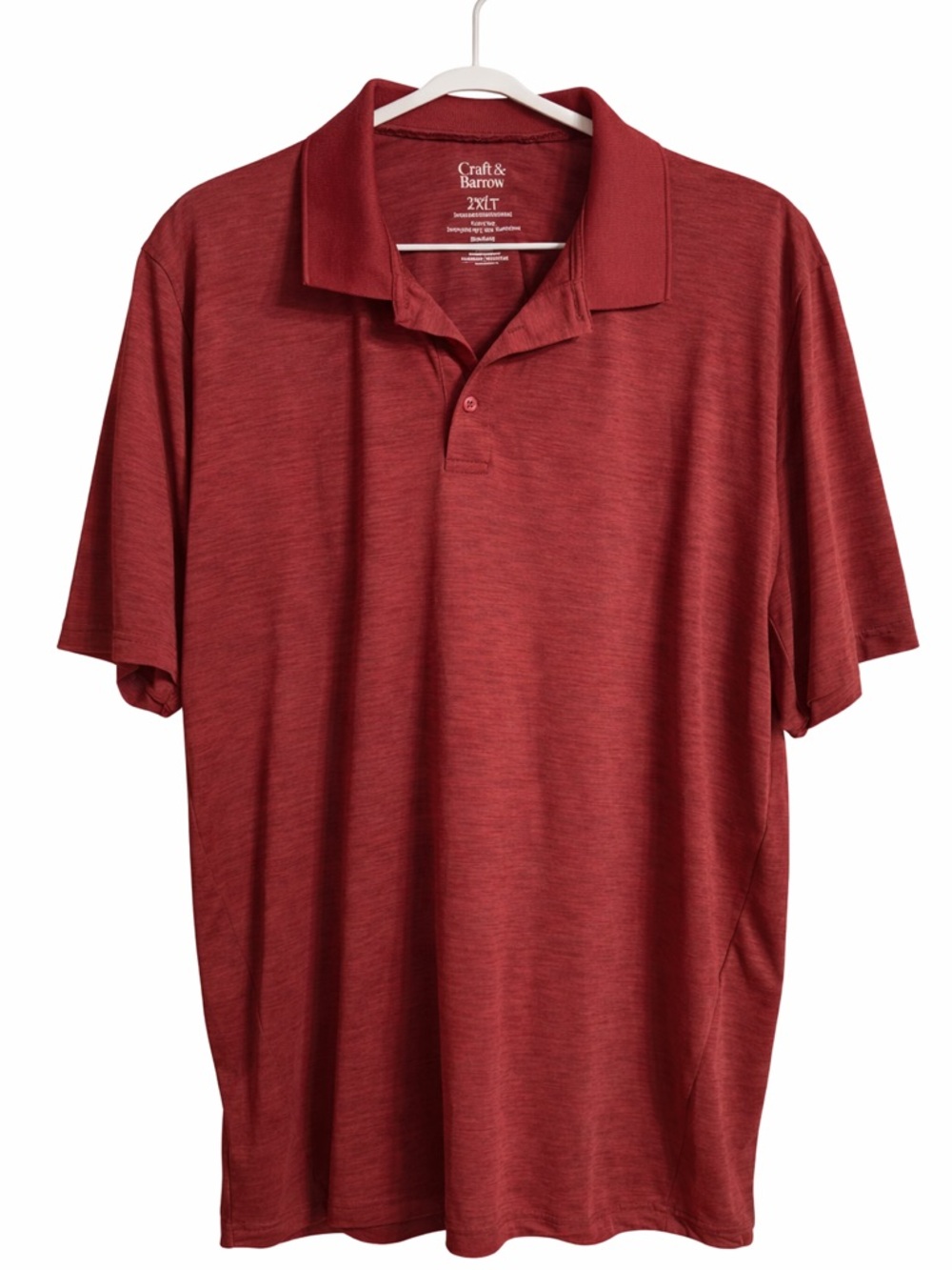 croft & barrow Men's Heathered Burgundy Polo